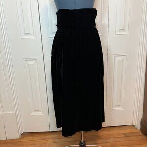 Vintage Walker & Lane Black Velvet Midi Skirt Vintage Sz 10 Modern Sz 4-6